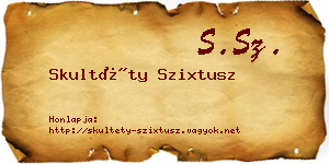 Skultéty Szixtusz névjegykártya